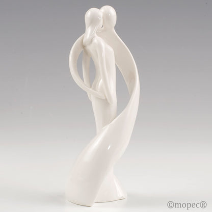 Mopec Porcelain Figurine Bride and Groom Fusion, Pack of 1, White, 0.02x6x18 cm