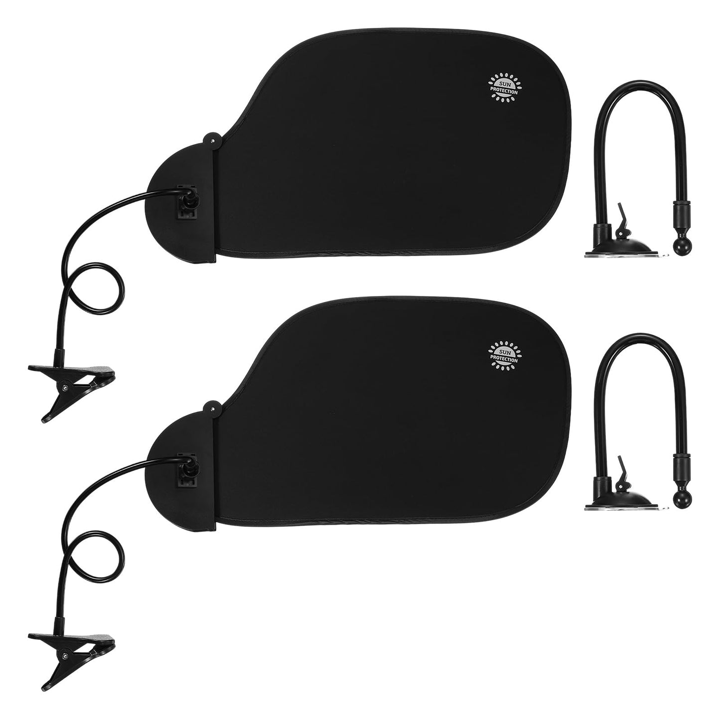 PATIKIL 2Pcs Desk Shade, 22.8" Adjustable Cubicle Shade with Suction Cup and Clip Portable Foldable Cubicle Light Shield for Block Overhead Light