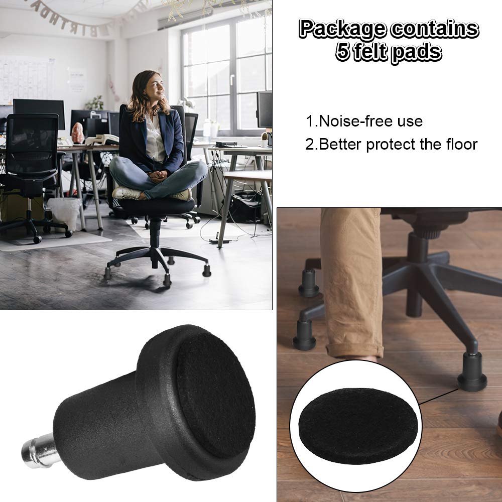 AFASOES 5 Pcs Bell Glides Replacement, 2 Inch Glide Castors Office Chair Caster Furniture Castors Tower Castor Glides Office Chair Replacement with 5
