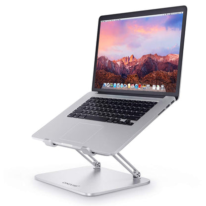 ONIVIB Laptop Computer Stand, Adjustable Tablet Holder Desk, Foldable Wide Compatible10-17 inches Computer Lapdesks, for MateBook Notebook-Silver