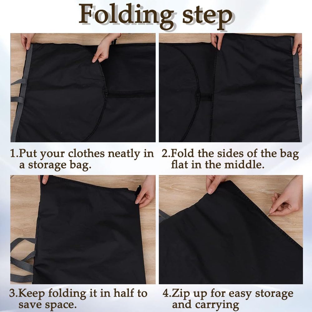 Clothes Bags Suit Bag Protector, 180x60 CM Covers Long Translucent Foldable Washable Cover