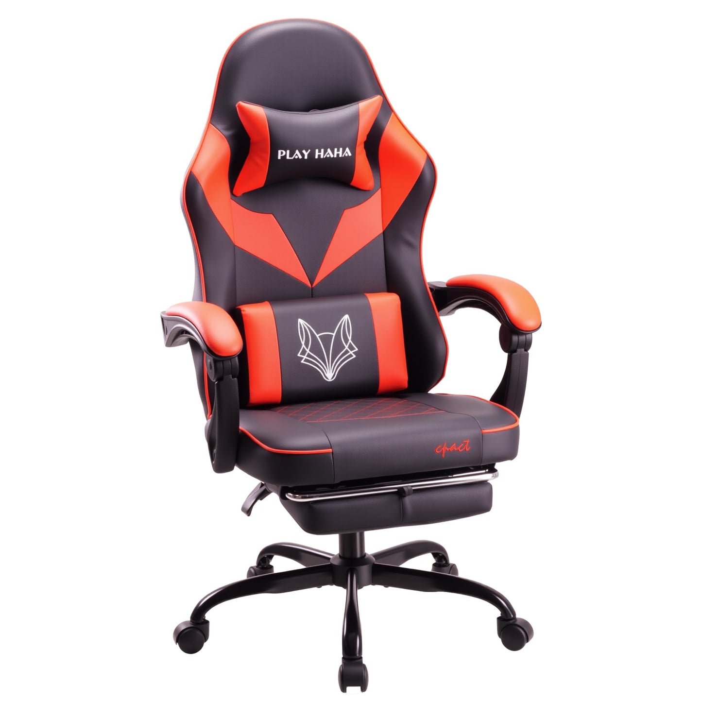 play haha Gaming Chair Ergonomic Gaming Chair with High-Density Foam & Breathable PU Leather 135-Degree Recline