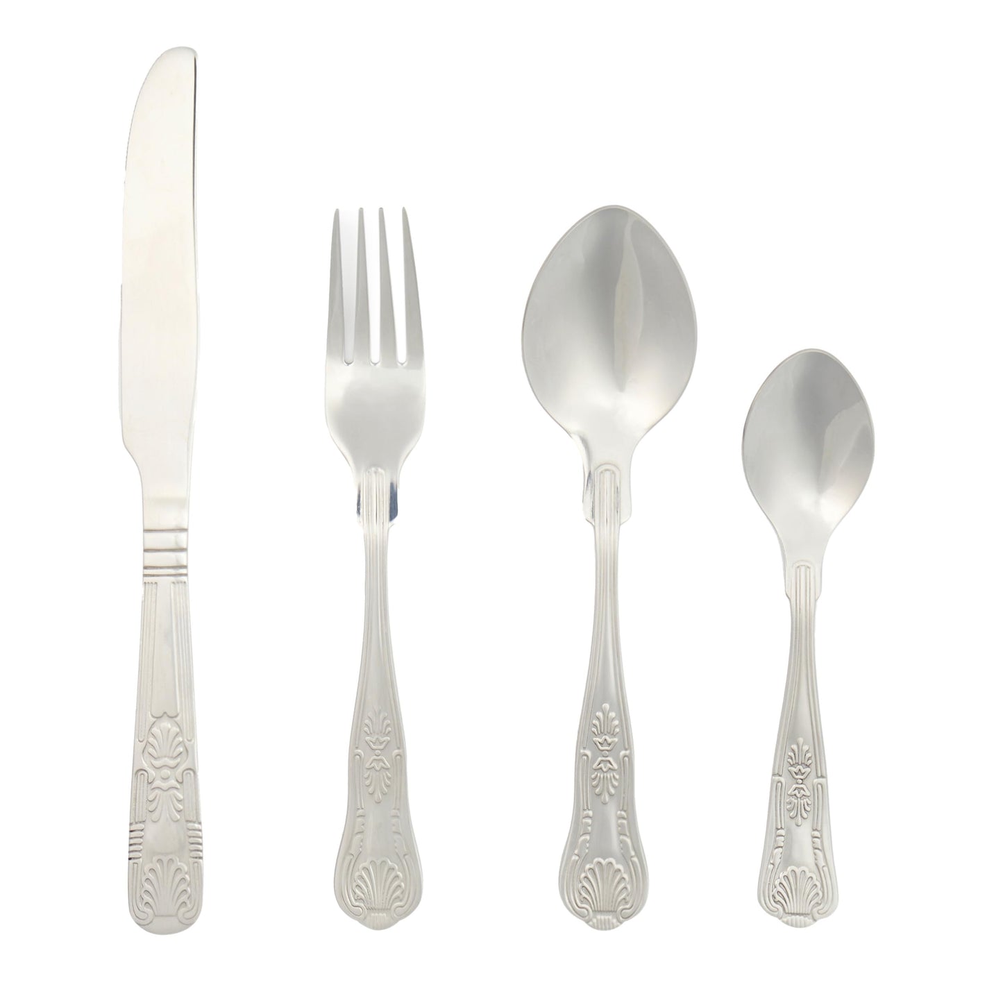 Russell Hobbs COMBO-8758 Verona Cutlery Set  72 Piece 18/10 Stainless Steel, Table Utensils for 18 Place Settings, Dishwasher Safe,