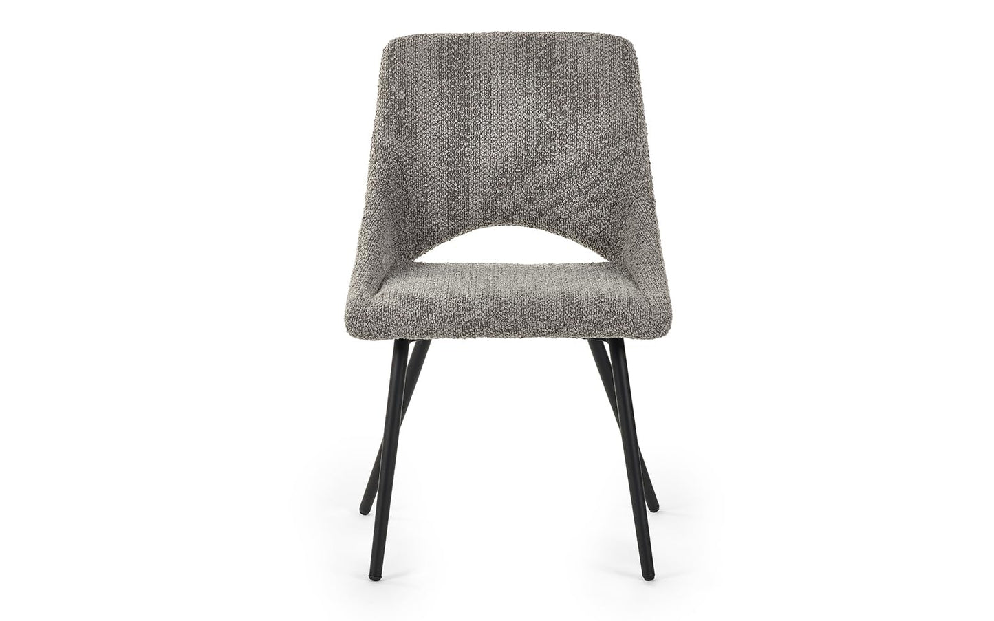 Julian Bowen Iris Dining Chairs, Set of 2, Grey - H84 x W52 x D61cm