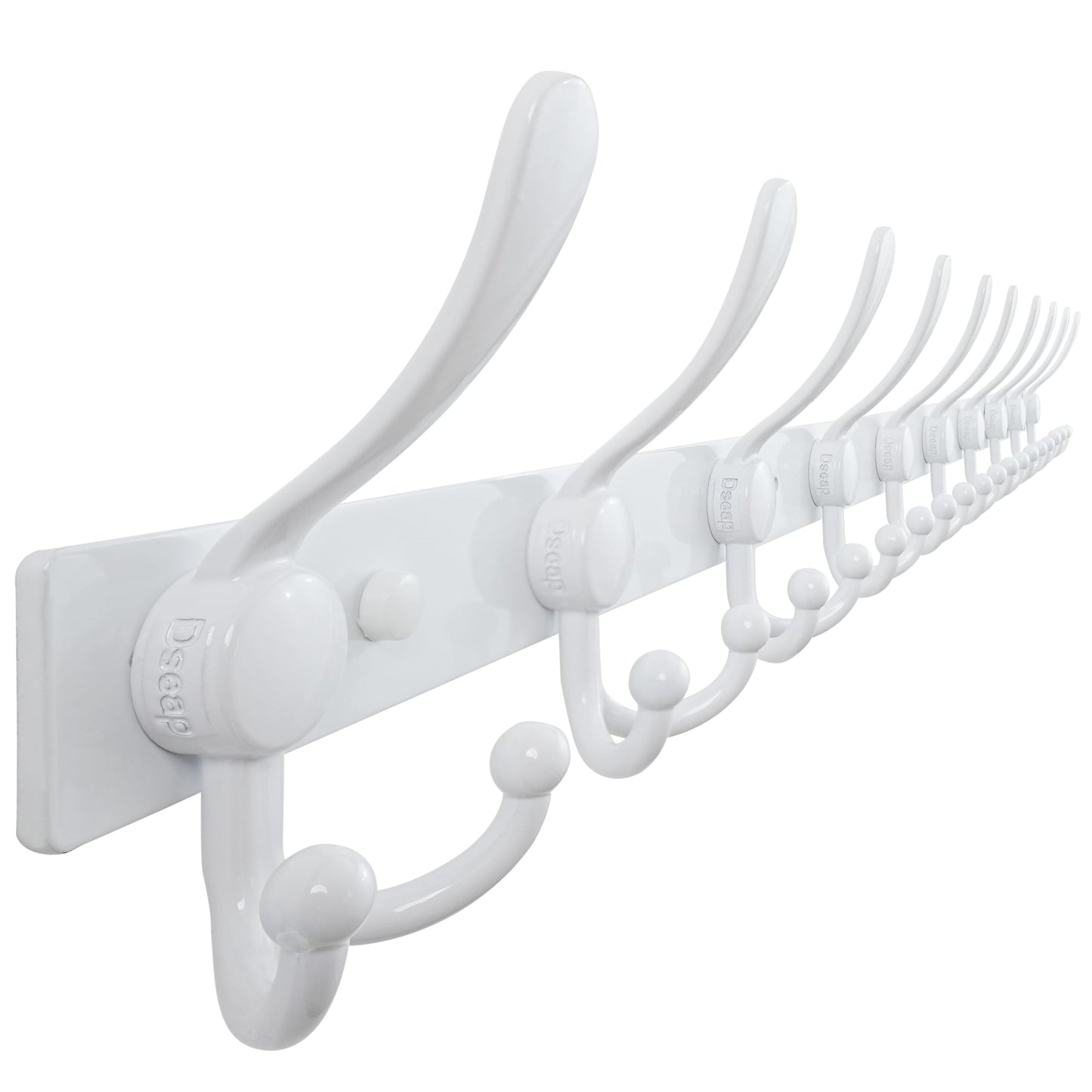 Dseap Coat Rack Wall Mount 94cm, Heavy Duty 2.5mm Base vs Flimsy 1mm, Double-Thick Solid Anti-Snap Hooks