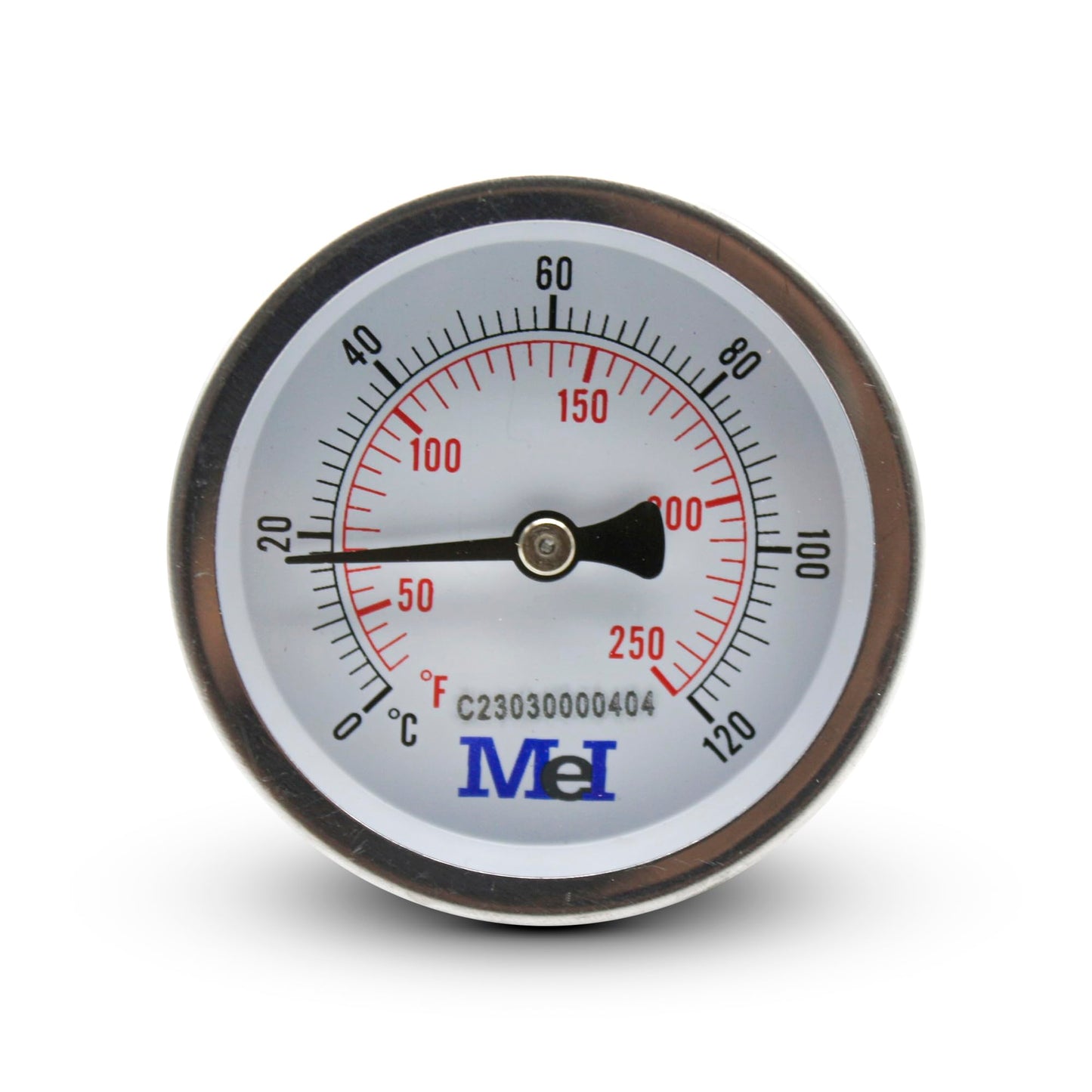 DOJA Barcelona Boiler Tube Thermometer Bimetal for Hot Water Pipes 0-120°C - Ø63mm Pipe Surface Thermometer Gauge for Heating Systems Kitchen