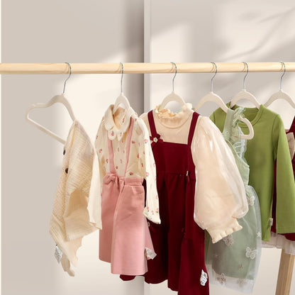Stormix 11'' Baby Velvet Hangers Non-Slip 32 Pack Cream for Baby Nursery