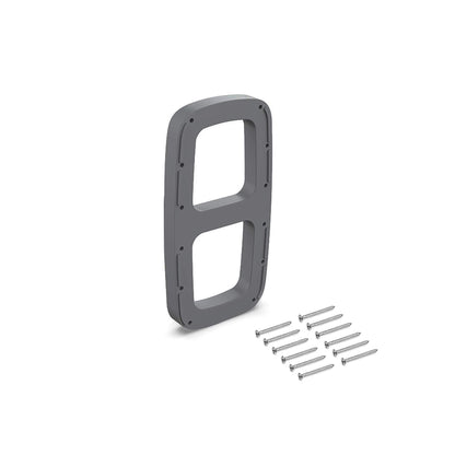 Emuca - Lateral assembly supplement for pull down hanging rail, Side supplement for pull down wardrobe rail lift, plastic, titanium color, Set of 2