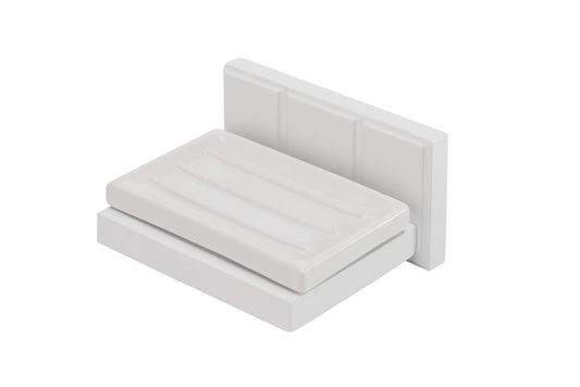 Croydex Soap Dish, Pine, White, One Size