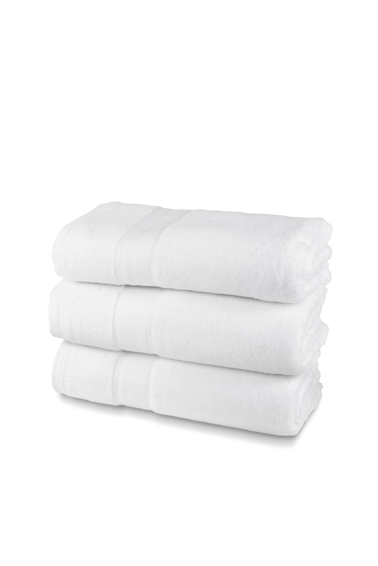 HH HERMET HOTELLERIE Set of 3 Bath Towels in Terry Towel, 100% Cotton, 3 Face Towels, 60 x 100 cm, 550 g/m?, Ideal for B&B and Hotel, Wash-resistant,