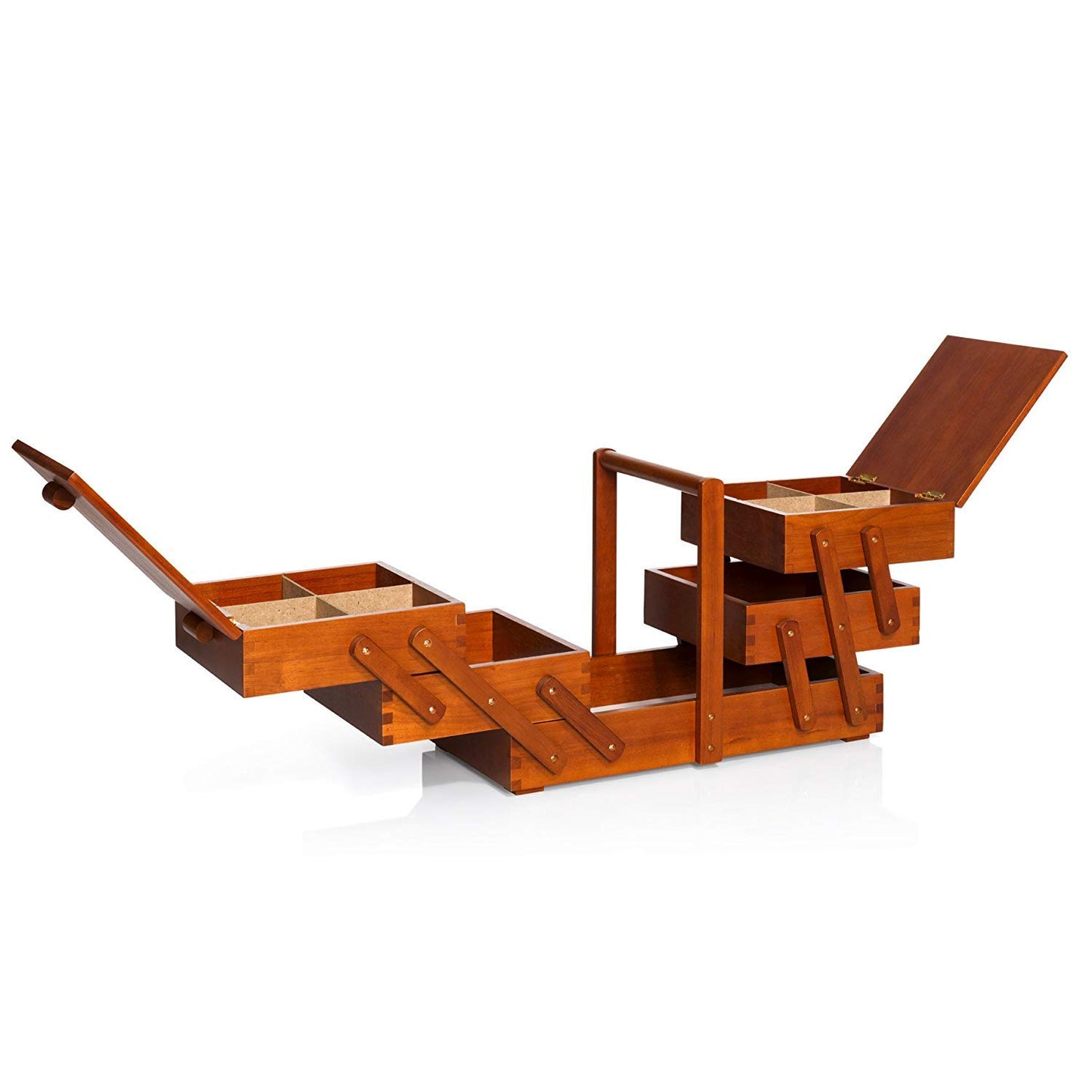Prym 612551 Nähkasten aus dunklem Holz, Workers, Dark wood, Brown, L