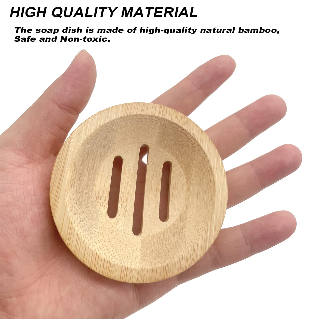 AYWFEY 4 Pcs Natural Wooden Soap Holders, Bamboo Soap Holders, Storage Holders, Soap Dishes for Home Bathroom Kitchen Sponges