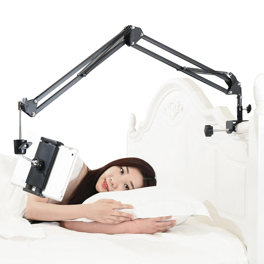 Lucky Trip Tablet Stand for Bed Holder Stand Holder 360 Degree Rotatable with Sturdy Aluminium Arm for iPad, Tablets, Phones or Other Devices with 4.5