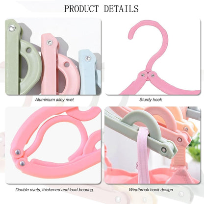 20pcs Folding Clothes Hangers, Travel Hangers Foldable Portable Plastic Clothes Coats Hangers Home Hotel Camping Holiday Travel Accessories