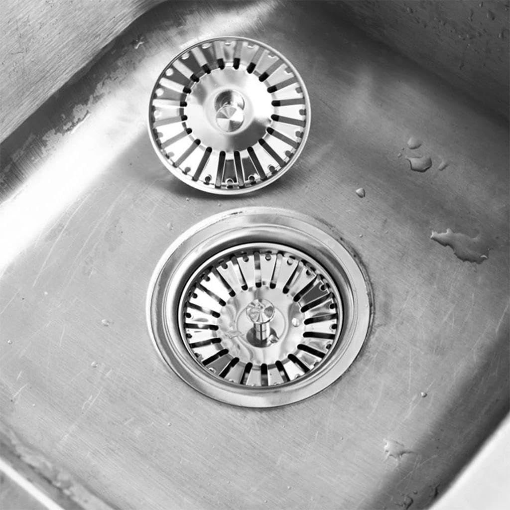 JOOTUEPO 84mm Kitchen Sink Plug Strainer Stainless Steel Strainers