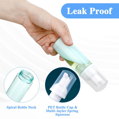 2 Pack Foam Pump Bottle Travel 50 ml/1.7 oz Small Size Mousse Foam Soap Dispenser Clear Plastic Foaming Soap Dispenser Mini Empty Refillable Pump