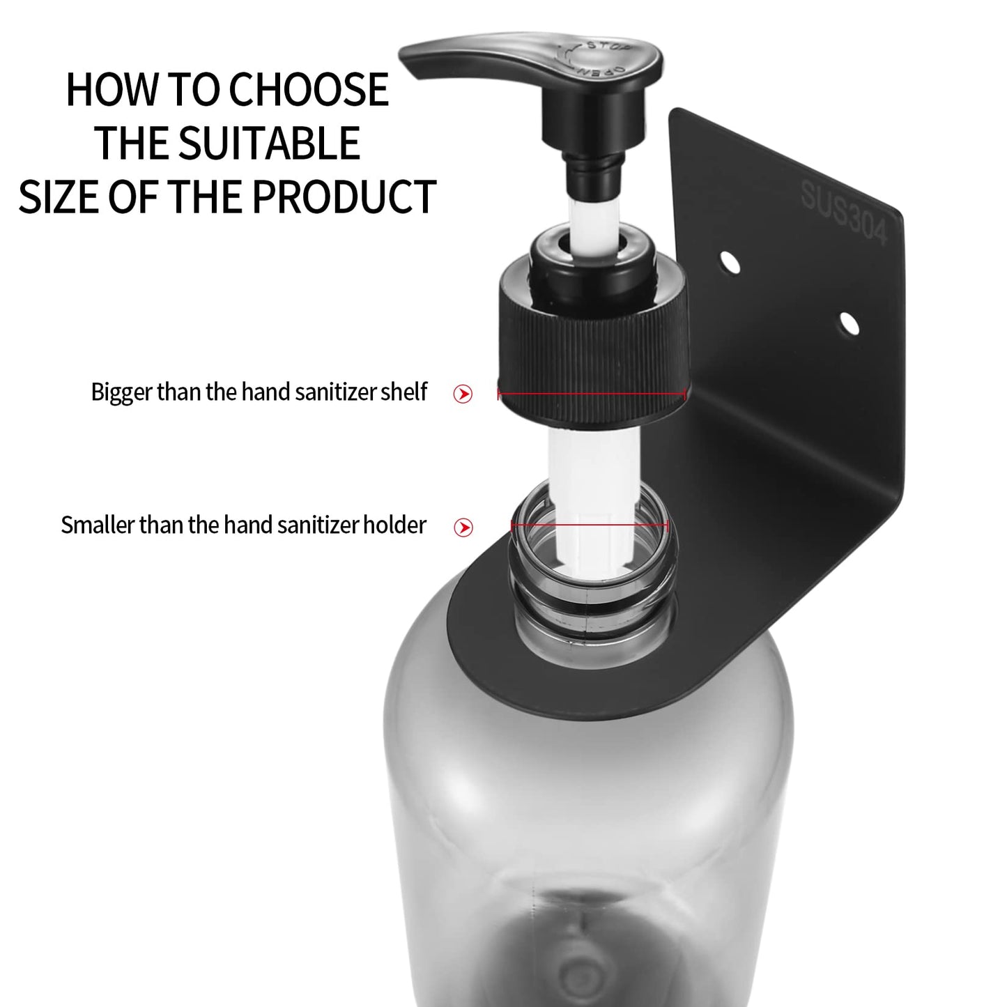 2 Pcs Soap Bottle Dispenser Holders, 2 Sizes Wall Mounted Soap Pump Bottles Stands