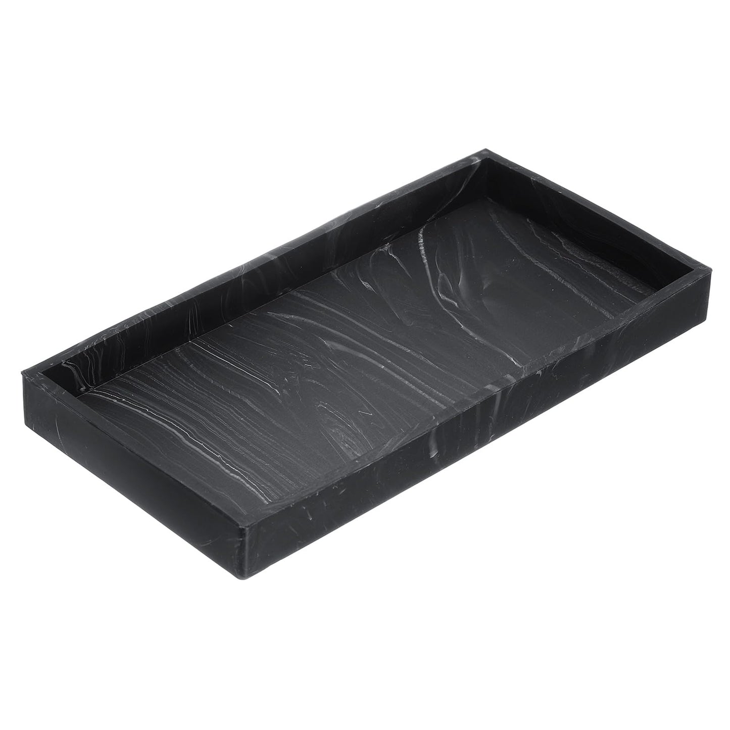 sourcing map Bathroom Vanity Tray, 7.9" x 3.9" Silicone Soap Dispenser Trays, Shatterproof Kitchen Sink Organizer for Soaps Keys Candle Trinket
