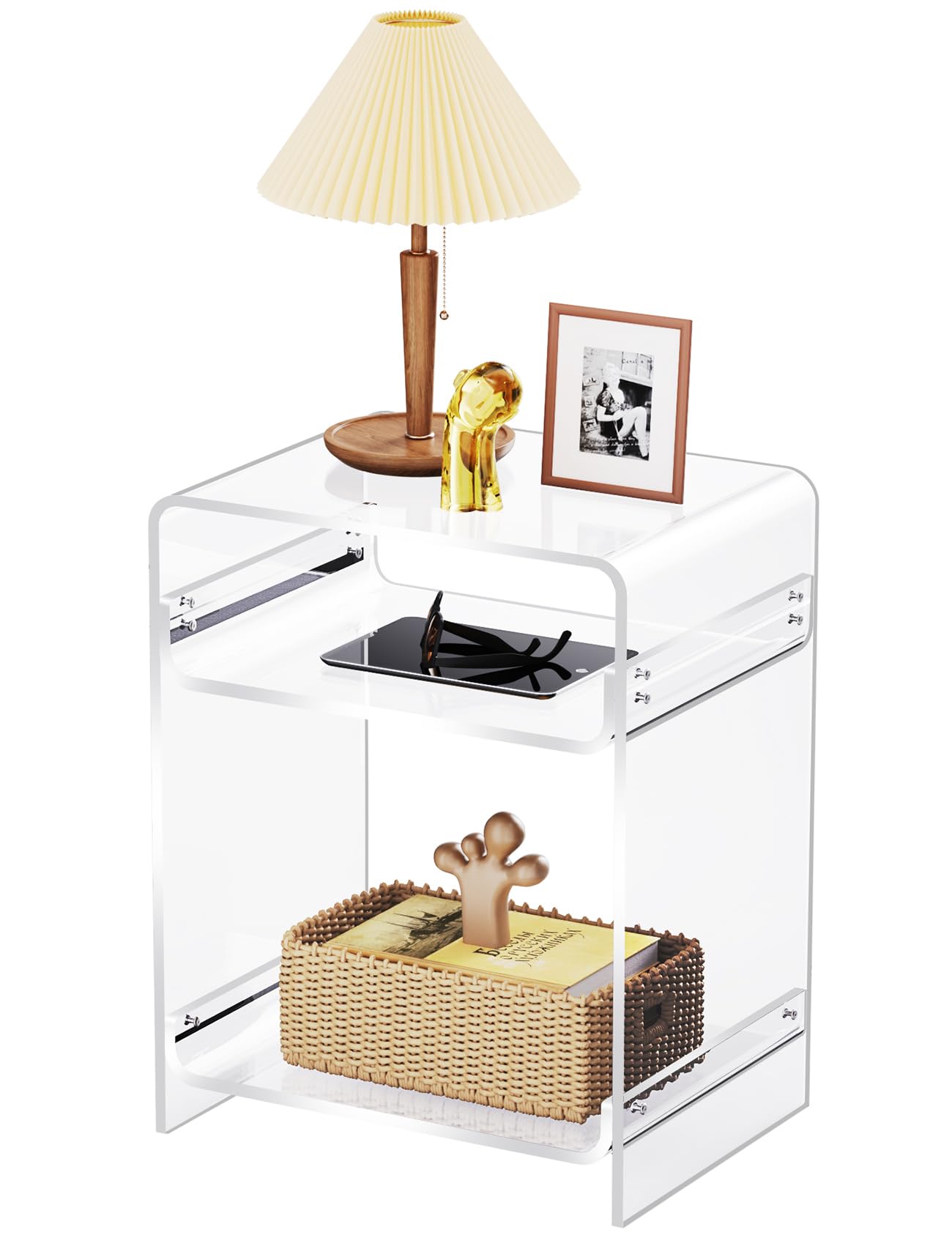 solaround Acrylic Side Table, 40 x 30 x 50 cm, Clear