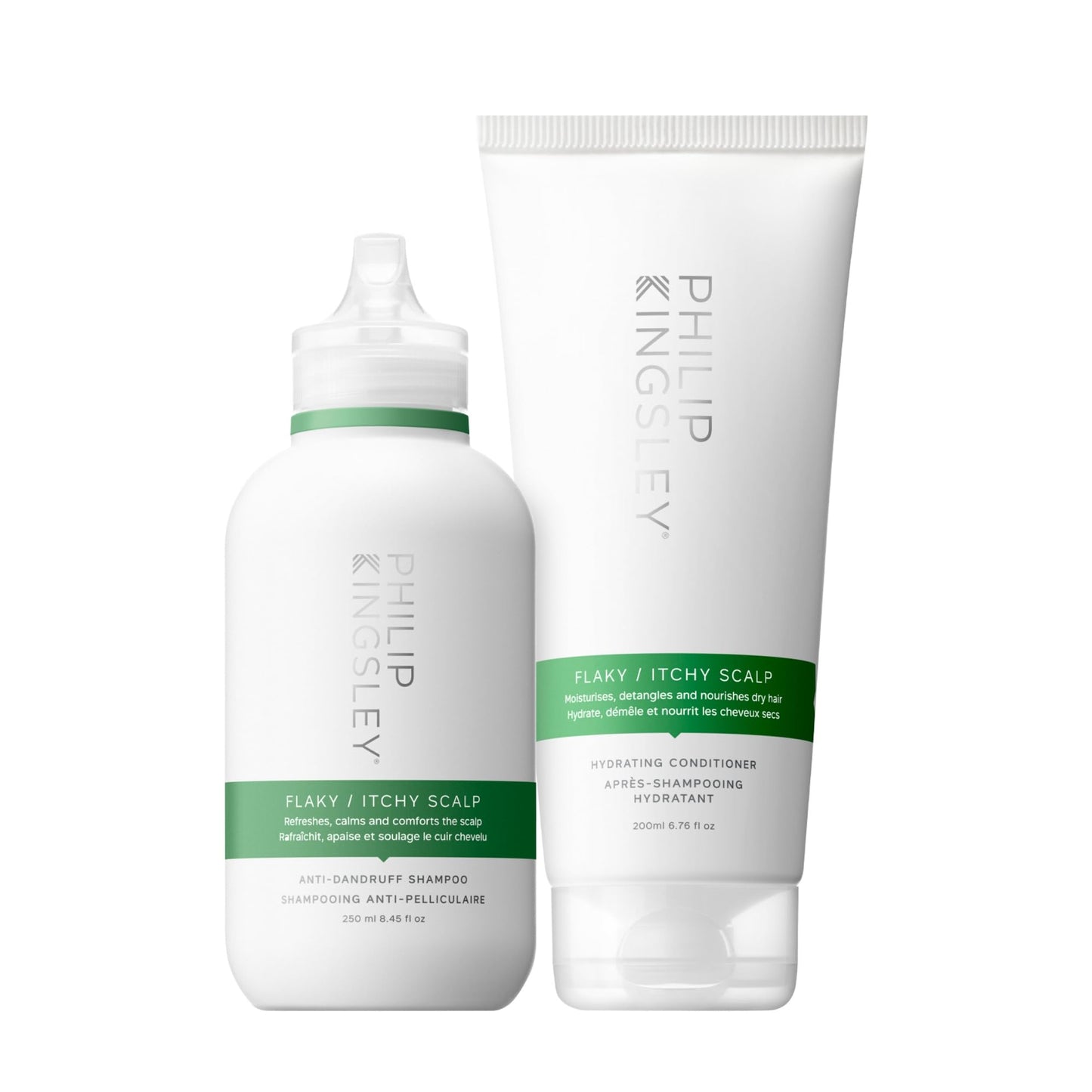 Philip Kingsley | Flaky/Itchy Scalp Shampoo and Conditioner Set | Anti-Dandruff Shampoo and Conditioner | Dry Oily Scalp Treatment | Soothes and Calms