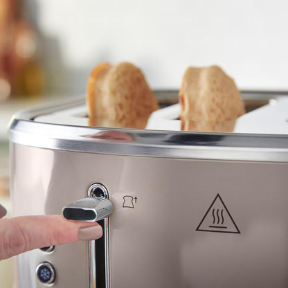 Russell Hobbs Toaster 4 Slice (Independent & Extra wide slots, 6 Browning levels, Frozen, cancel & reheat features with blue indicator light,