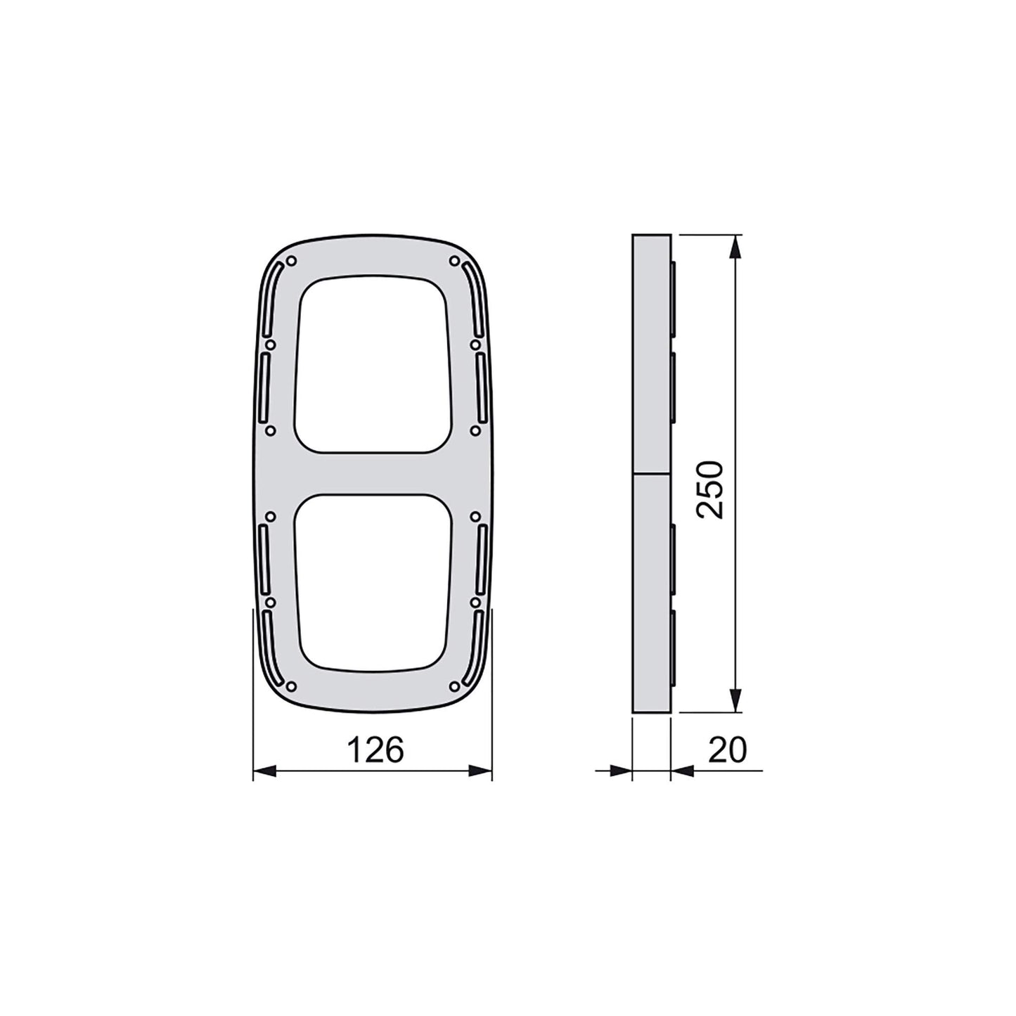 Emuca - Lateral assembly supplement for pull down hanging rail, Side supplement for pull down wardrobe rail lift, plastic, titanium color, Set of 2