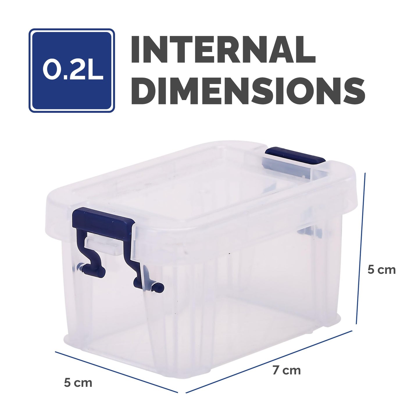 Bankers Box Storage Box 0.2L (20 Pack) - BPA-Free, Stackable Plastic Organizer with Clip-Lock Lid