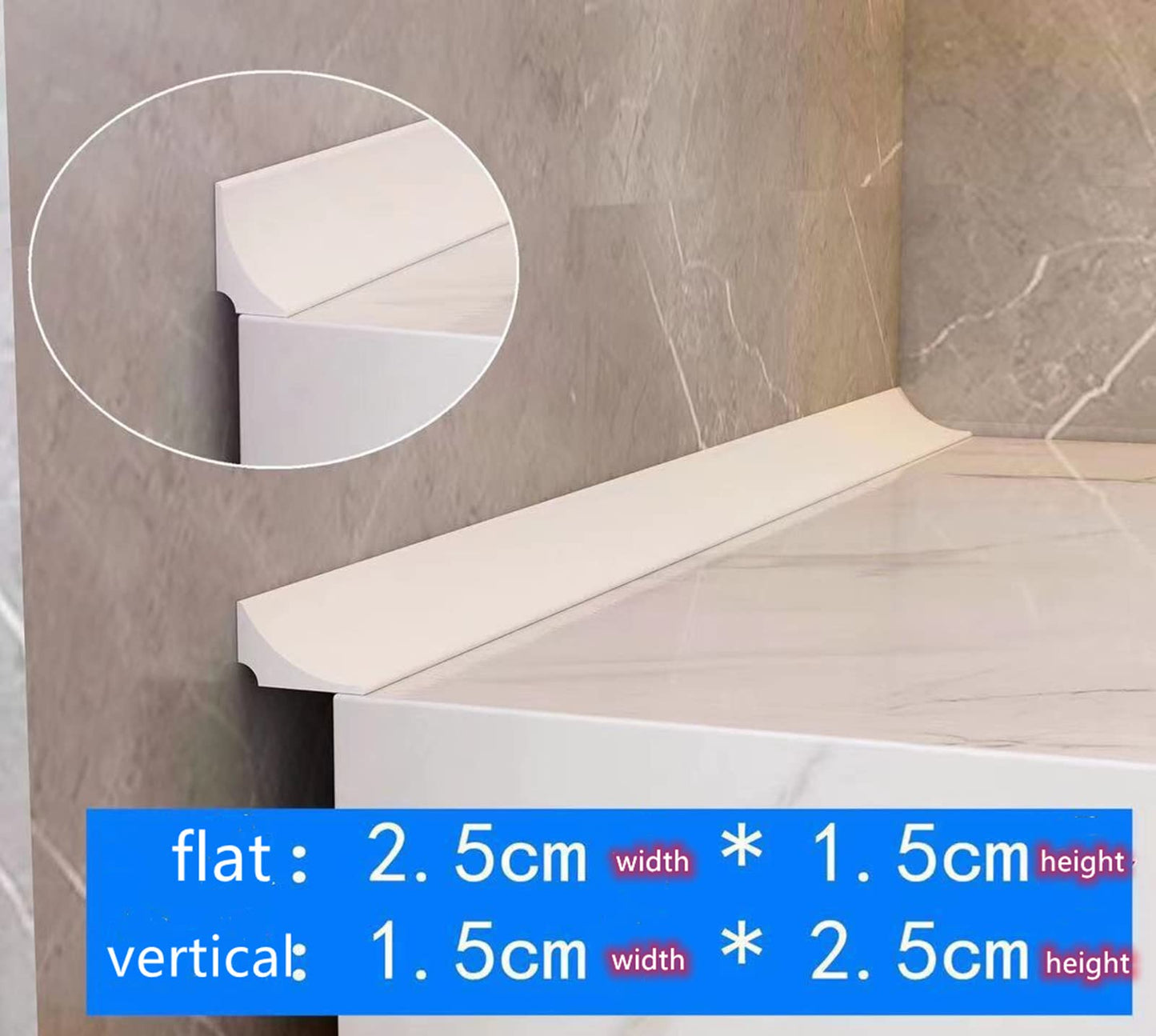 Silicone Shower Splash Guard,Water Retaining Strip,Wet Room Bathroom Floor Barrier, Shower Threshold Water Barrier (2 meters)