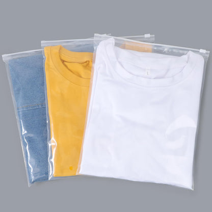 Svaldo Clear Zip Bags for Travel, 25Pcs 25 * 30cm Bikini Organiser Bags, Resealable and Reusable, Plastic Pouches for Swimsuit, Underwear, Cosmetics
