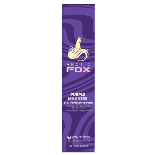 ARCTIC FOX 100% Vegan & Cruelty Free Vibrant Semi Permanent Hair Colour Dye - Purple Madness 165 ml e
