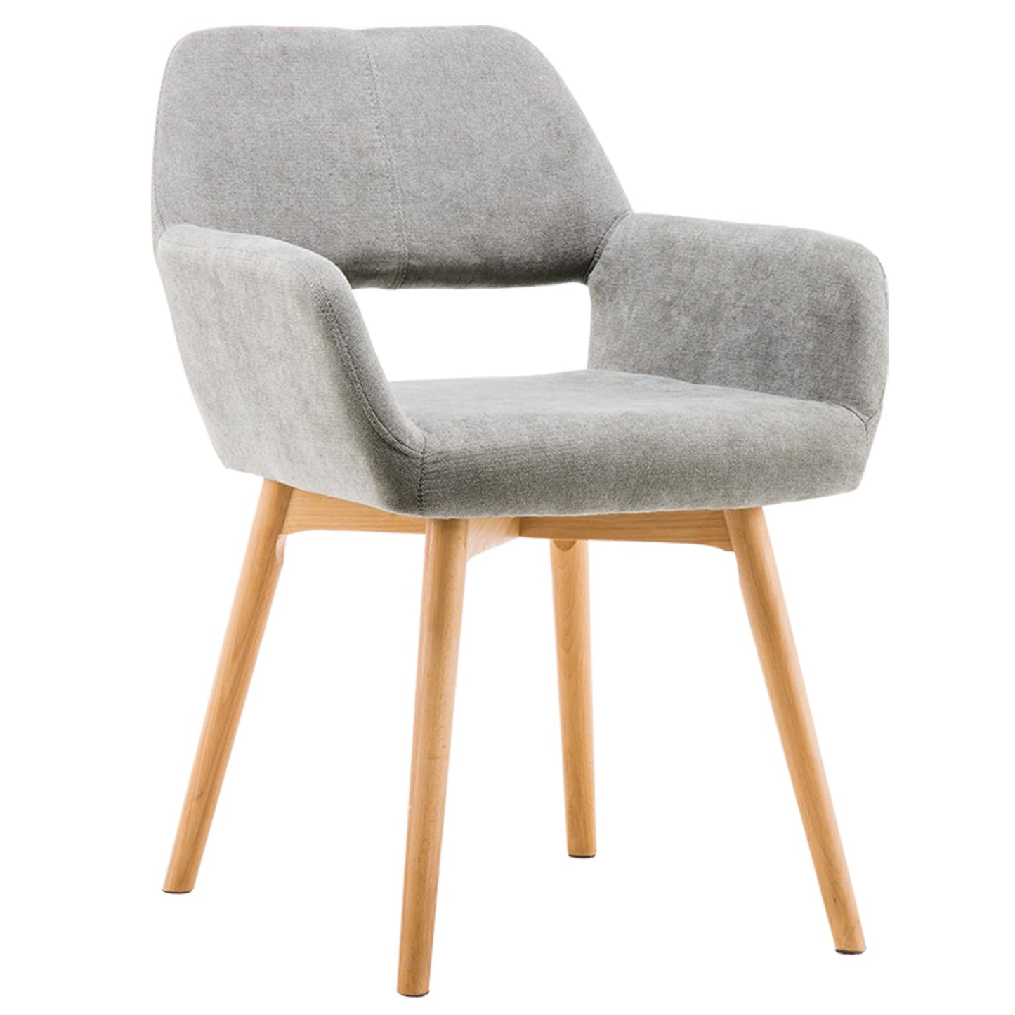 YEEFY Desk Chair No Wheels Vanity Chair Comfy Accent Chair for Living Dining Room Bedroom Home Office Mid Century Modern Upholstered Armchair with