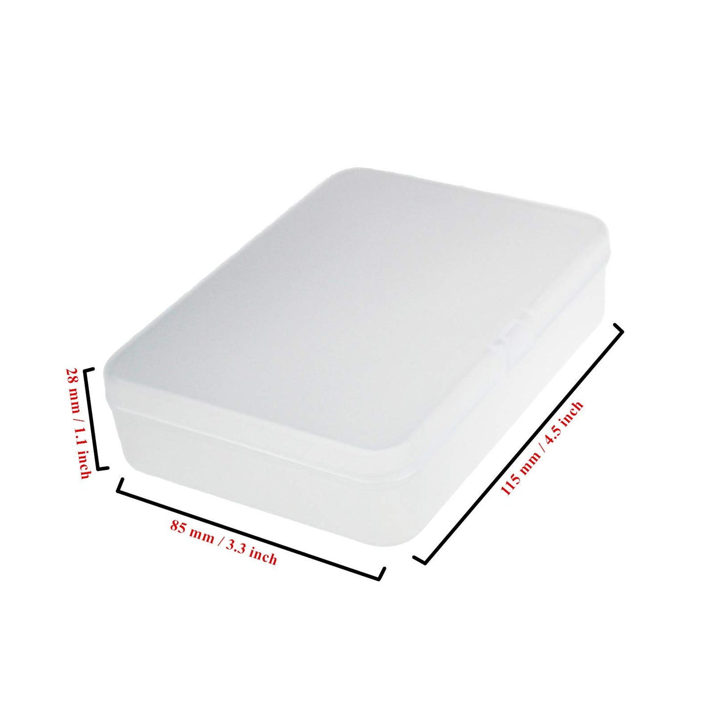 Goodma 8 Pieces Frosted Rectangular Plastic Storage Boxes