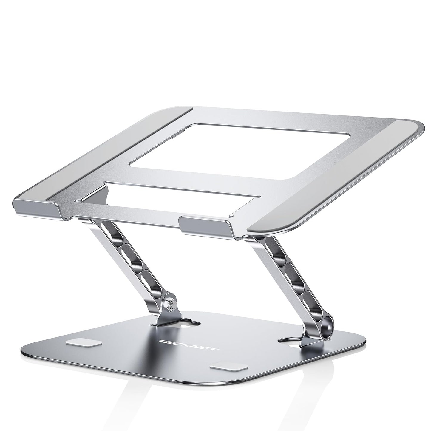 TECKNET Laptop Stand for Desk, Adjustable Laptop Holder, Silver