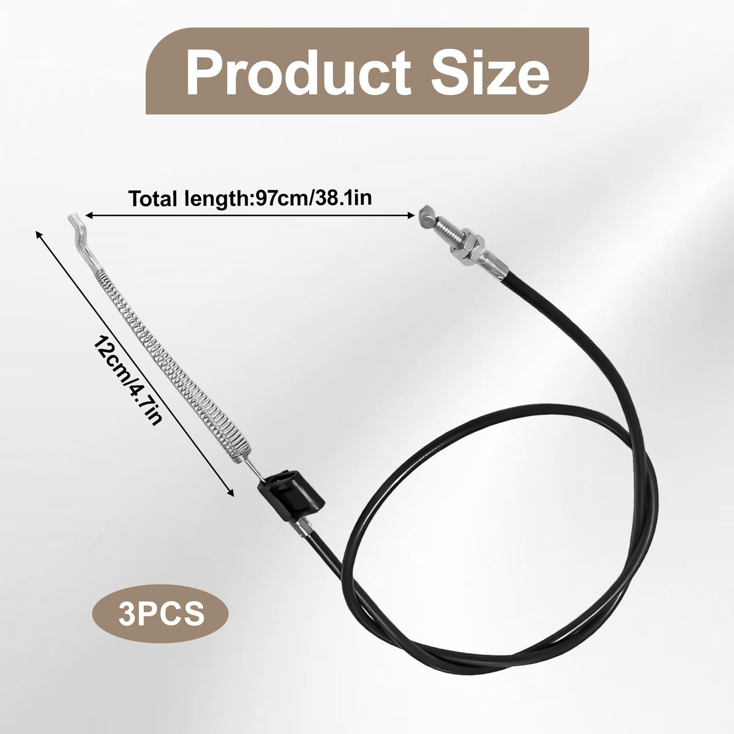 Manyugo 3PCS Universal Recliner Chair Cable Replacement Black Cable for Recliner Sofa Pull Handle Replacement Parts for Reclining Chairs Armchairs