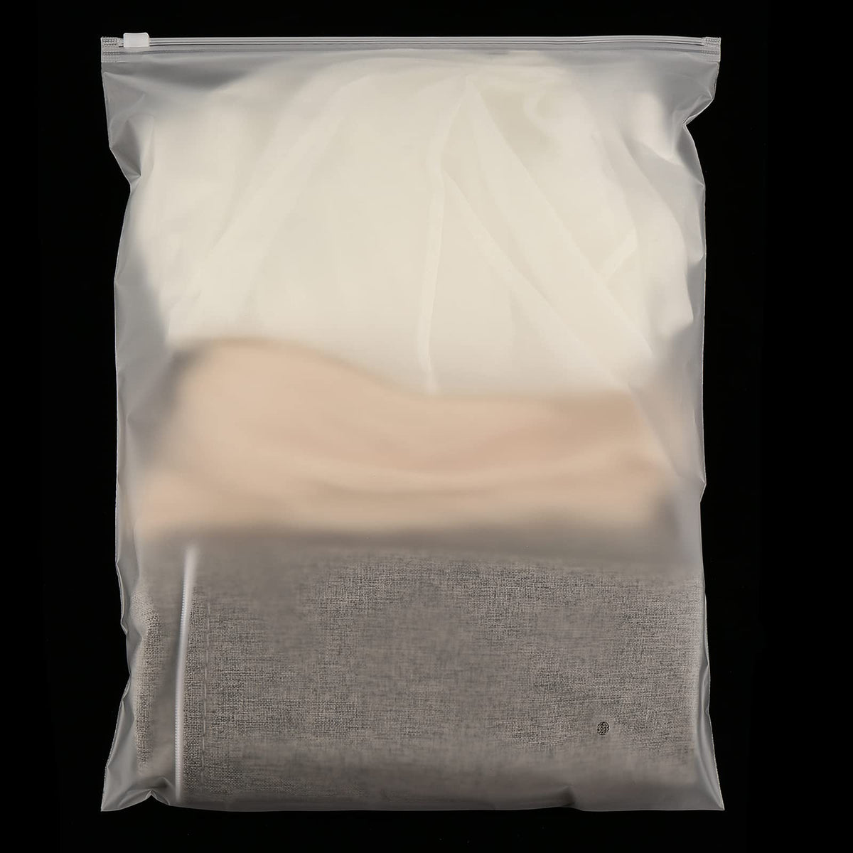 HAKZEON 50 PCS 30 x 40 cm Travel Storage Ziplock Clothes Bags, Frosted Plastic Zip lock Resealable Bag