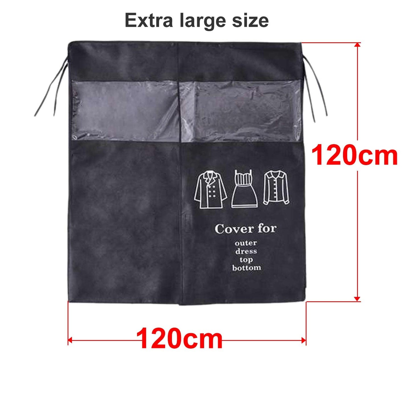 Exleco Cover for clothes rack, 120 x 120 cm, anti-dust cover, dust protection from moisture, coat stand, clothes protective cover, dustproof
