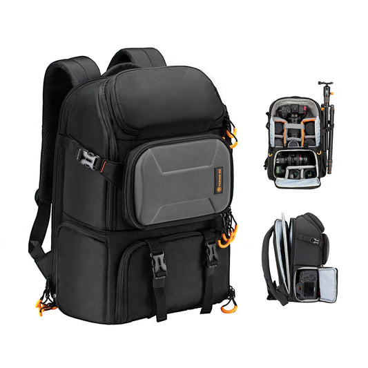 TARION 15L Camera Backpack Large - Camera Bag with 15.6" Laptop Compartment Tripod Holder Waterproof Raincover Outdoor Photography Hiking Travel