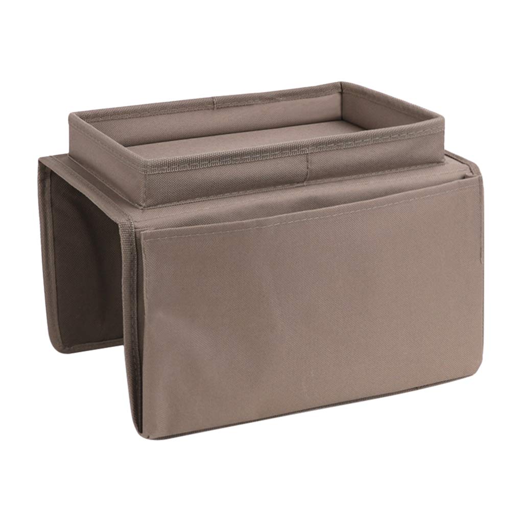 Faxianther Sofa Armchair Organiser Couch Arm Rests Storage Bag Tidy Table Bedside Chair Caddy with Snacks Tea Cup Holder Tray Magazine Books Remote
