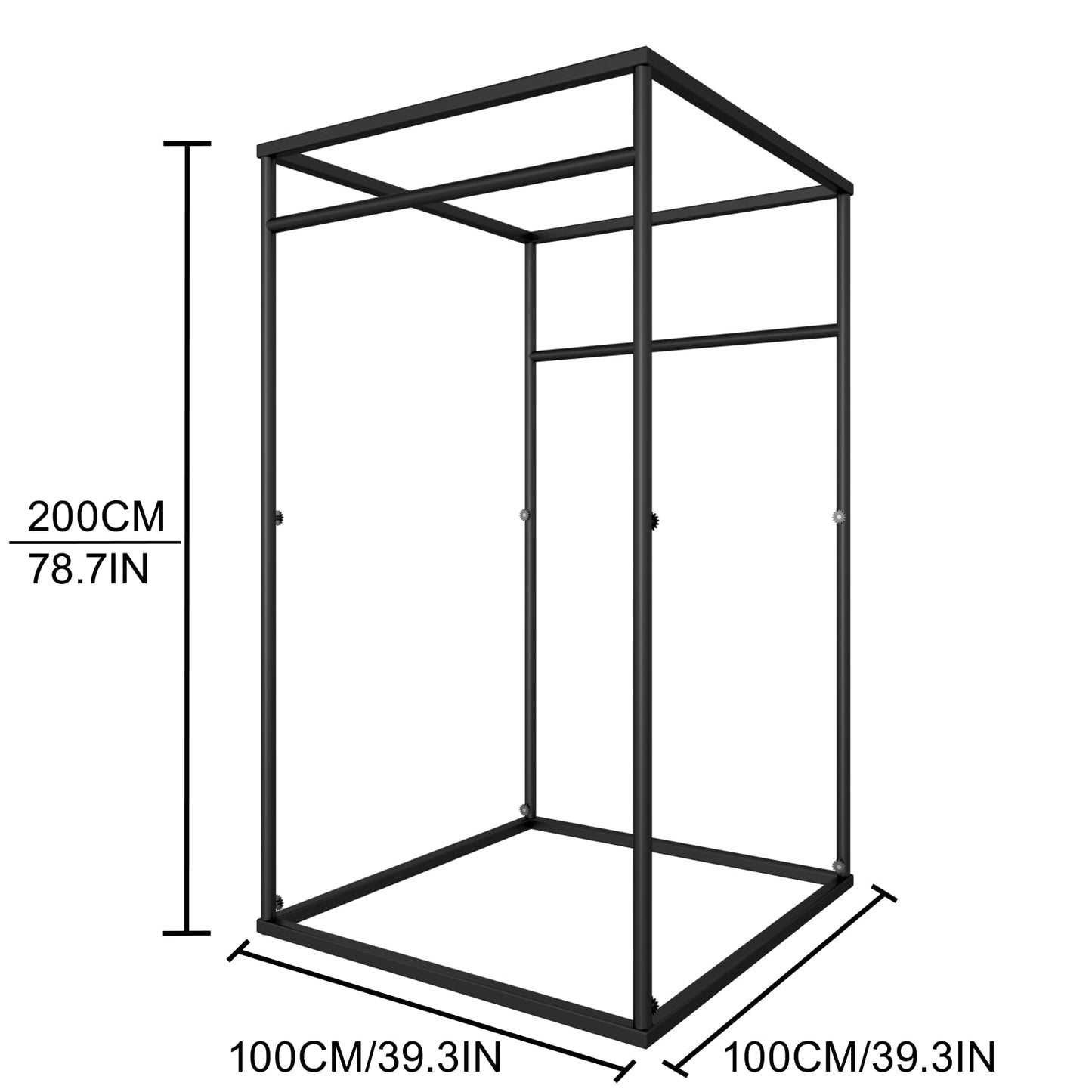 Clothing Store Fitting Room, Movable Square Changing Room, DIY Temporary Locker Room with Shading Curtain and Hook Up