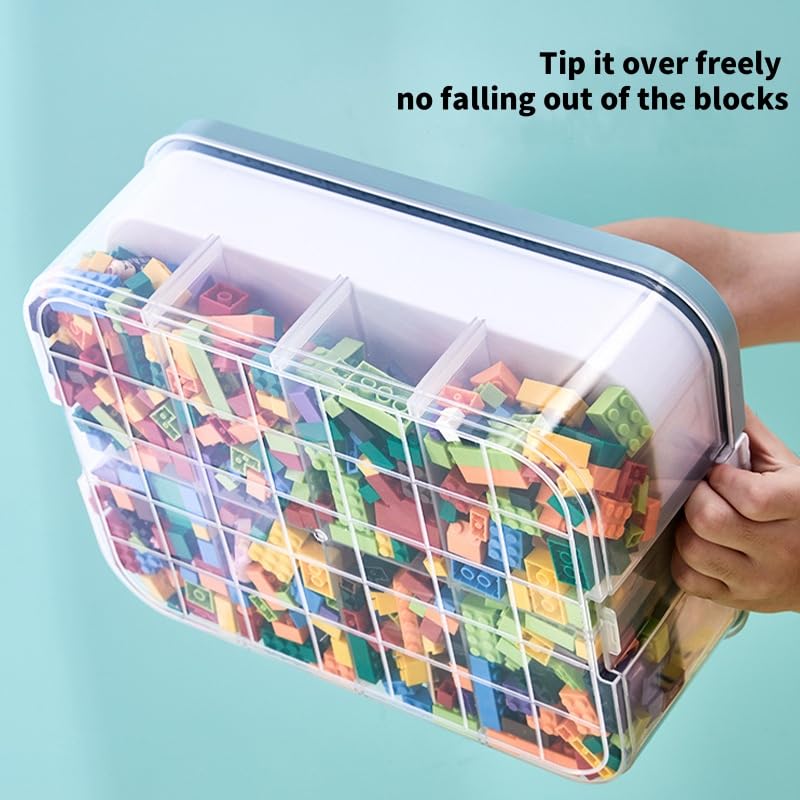 3 Layers Clear Storage Boxes with Lids, Stackable Plastic Drawer Organiser