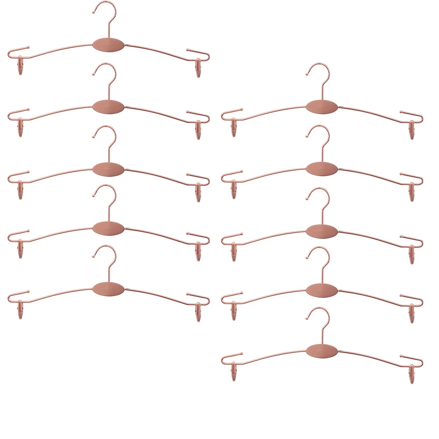 SUNTRADE Metal Underwear Bra Rack, Durable Pants Clothes Hangers with Clips,for Lingerie Shop Display, 10pcs (Rose Gold-C)