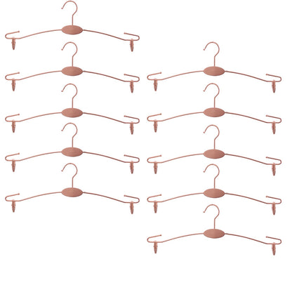 SUNTRADE Metal Underwear Bra Rack, Durable Pants Clothes Hangers with Clips,for Lingerie Shop Display, 10pcs Rose Gold-C