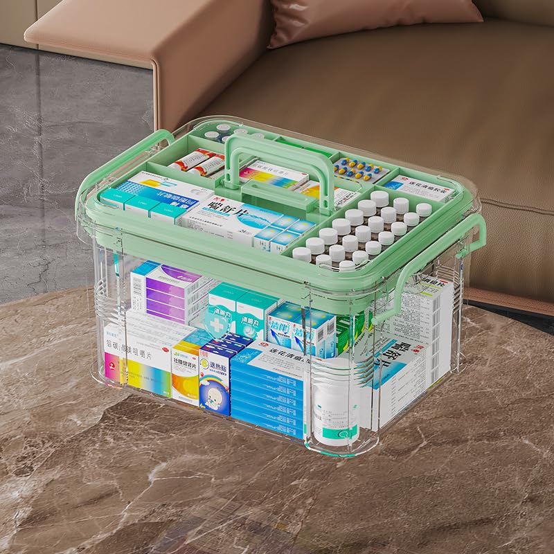imuounl Medicine Storage Box, Medicine Container Box, First Aid Box Household Medicine Container For Medicine Storage