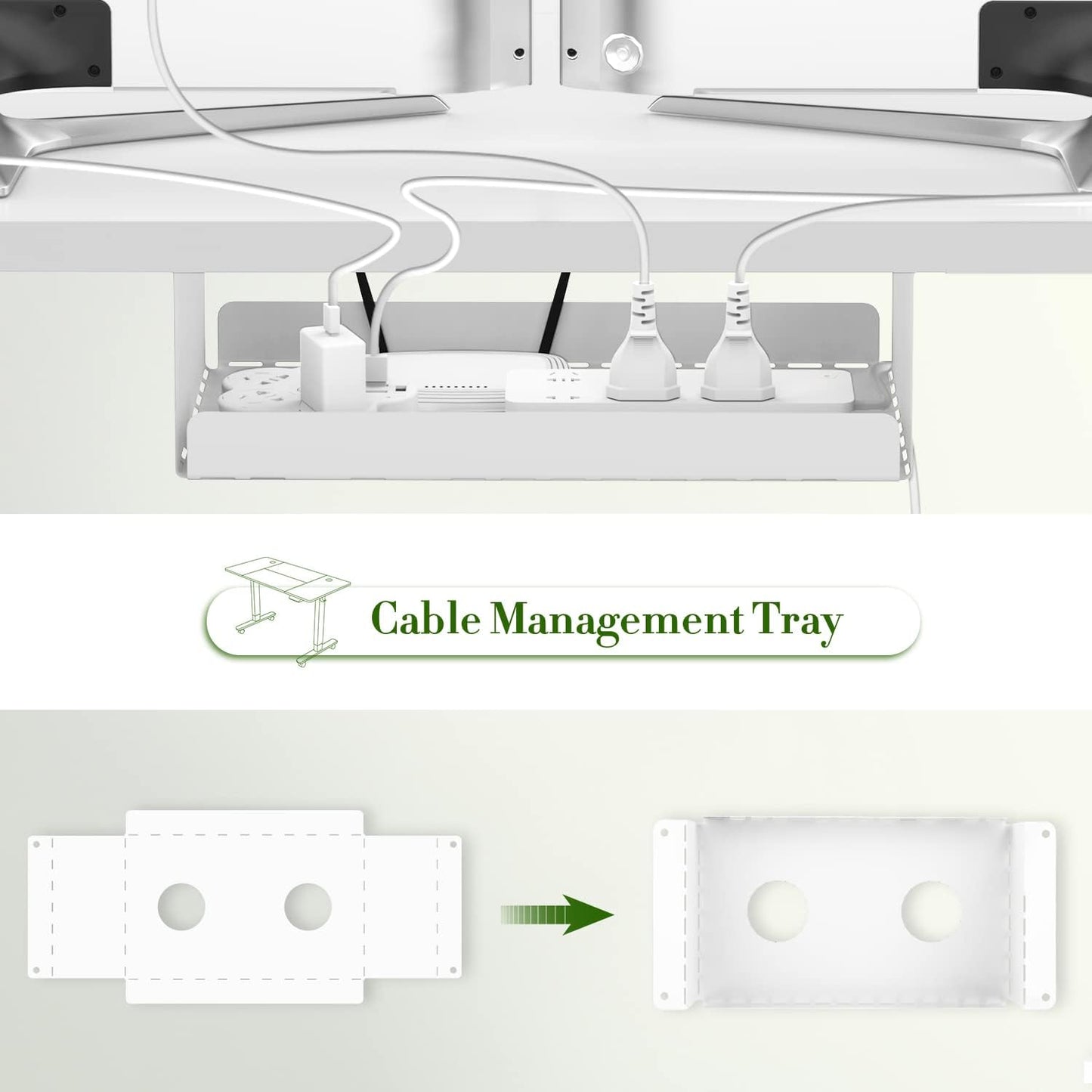 JUMMICO Electric Standing Desk 160x80 cm with Charging Port, Height Adjustable Computer Desk with Cable Tray,Ergonomic Sit Stand up Desk Rising Table
