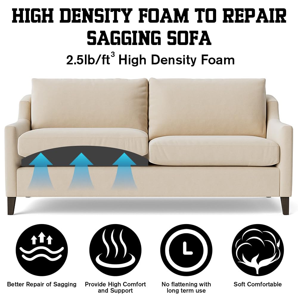 SKJJM 2 Pcs Sofa Cushion Support for Sagging Seat, 50 x 50cm High-Density Curve Couch Cushion Support, Furniture Seat Support, Sofa Support Boards