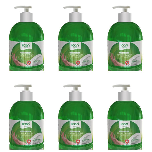 ican London Aloe Vera Anti-bacterial Hand Wash 6 x 500ml