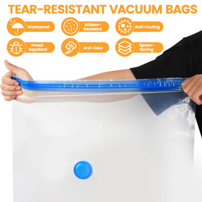 5 Pcs Vacuum Storage BagsVacuum Pack Bags for Clothes, Space Saver Compression Vacuum Bags for Clothing Pillows Duvets Bedding Quilt