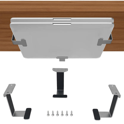 JEMACHE Metal Under Table Desk Holder for Laptop, Xbox Series S, Xbox One S/X, PS4 Slim/Pro, Desktop Mini PC