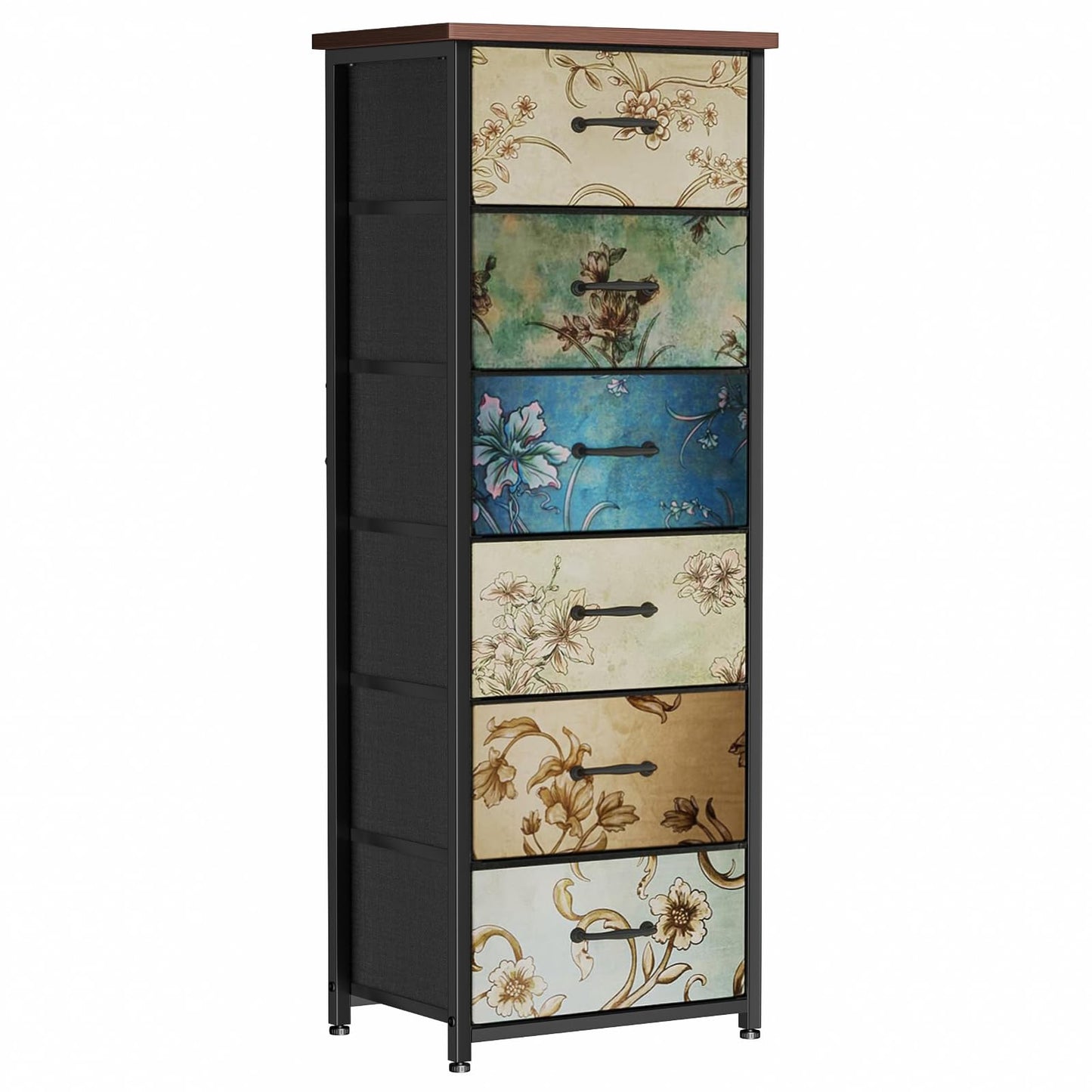 LNZHAO 6 Drawer Tall Chest of Drawers Bedroom