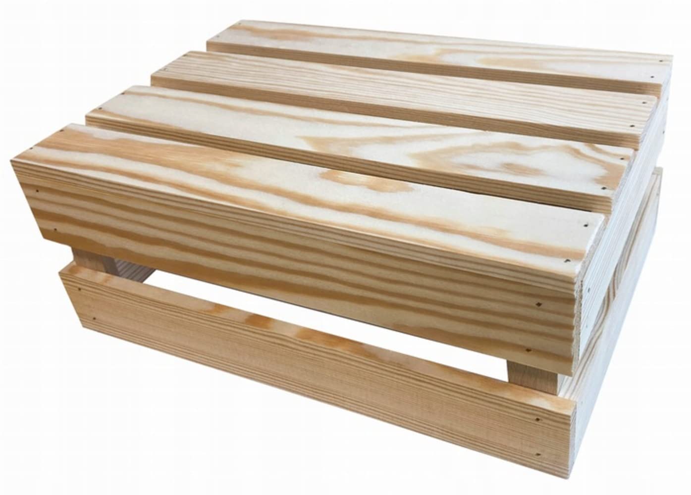 Wooden Crate - Unpainted Pine Wood Storage Box DIY Small Size 30 x 20 x 11 cm